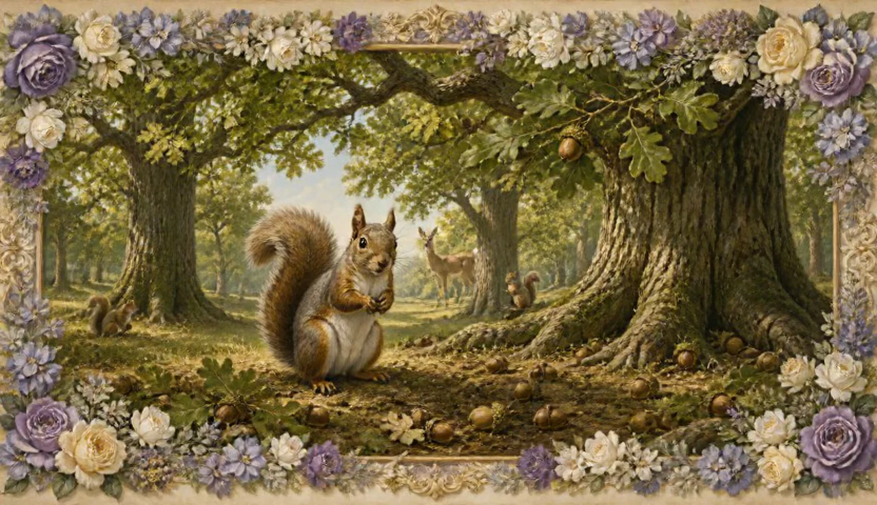 A generated micro-motion frame from the living woodland scene